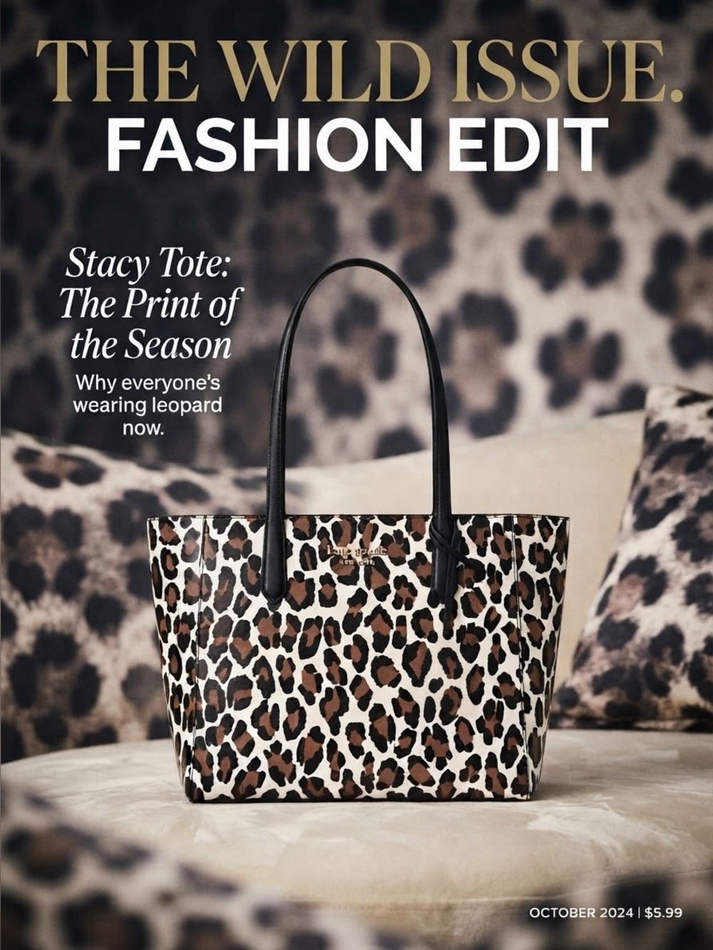 NWT Kate Spade Staci Spotted Animal Medium Tote